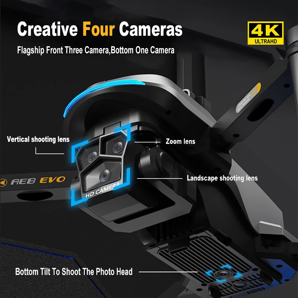 AE8 EVO Drone 4K Professional  - огляд і ціна Drone Kit With Camera